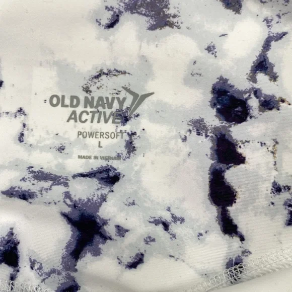 Old Navy high rise crop go-dry size L beautiful marble print - Picture 2 of 6